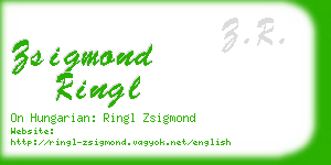 zsigmond ringl business card